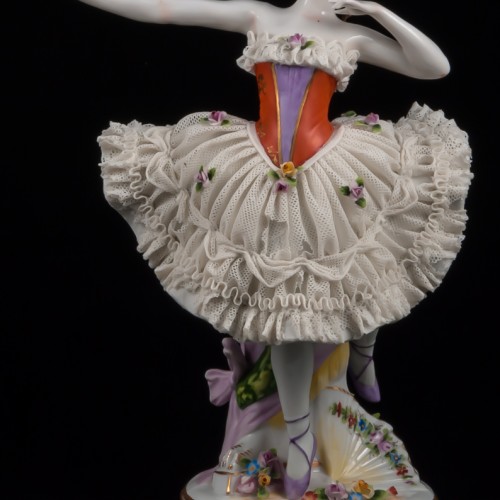 Балерина с веером, кружевная, Sitzendorf, Германия, кон. 19 в