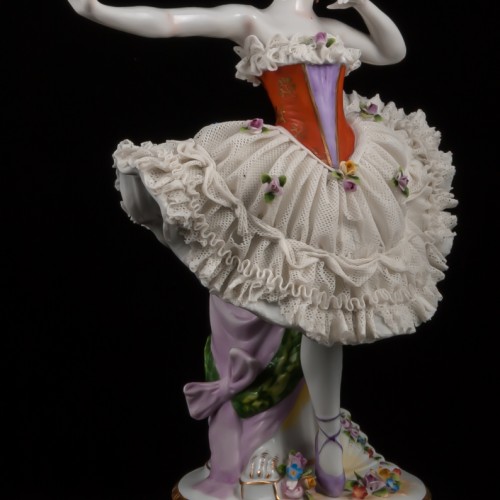 Балерина с веером, кружевная, Sitzendorf, Германия, кон. 19 в