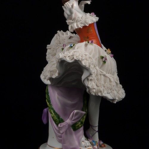 Балерина с веером, кружевная, Sitzendorf, Германия, кон. 19 в