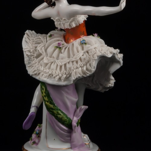 Балерина с веером, кружевная, Sitzendorf, Германия, кон. 19 в