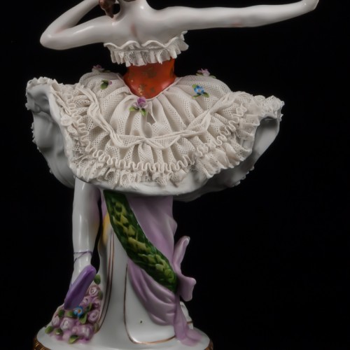 Балерина с веером, кружевная, Sitzendorf, Германия, кон. 19 в