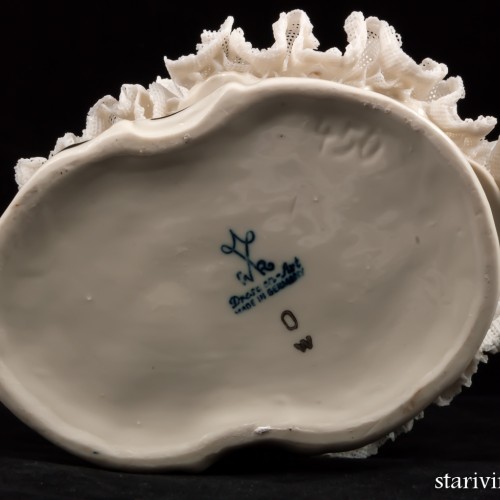 Вальсирующая пара в белом, кружевная, Дрезден, Германия, 1950-60 гг