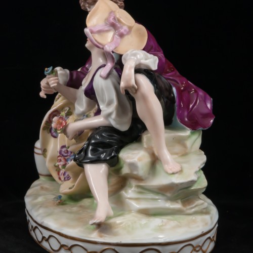 Влюбленная пара с кувшином, E. A. Muller, Германия, 1890-27 гг