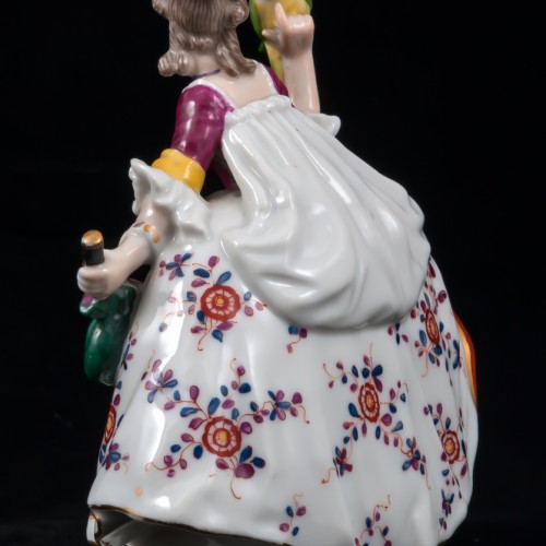 Дама с тростью и попугаем, Миниатюра, Ernst Bohne Sohne, Германия, 1901-37 гг