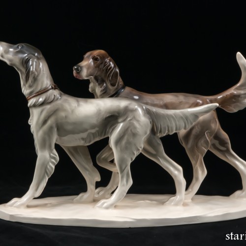 Две охотничьих собаки, Hertwig & Co, Германия, 1914-45 гг