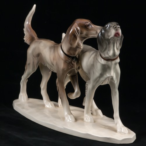 Две охотничьих собаки, Hertwig & Co, Германия, 1914-45 гг