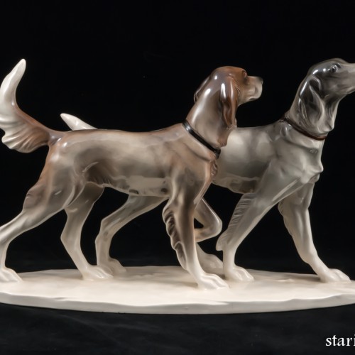 Две охотничьих собаки, Hertwig & Co, Германия, 1914-45 гг