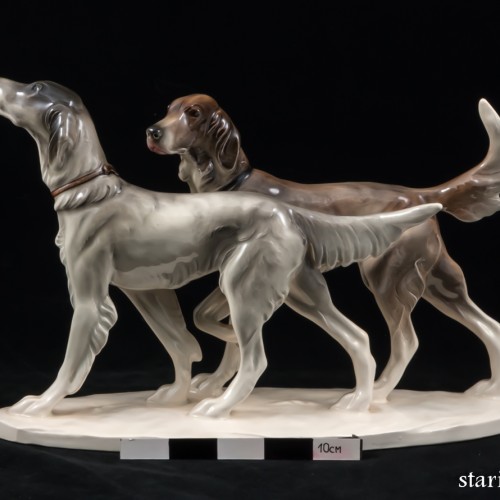 Две охотничьих собаки, Hertwig & Co, Германия, 1914-45 гг