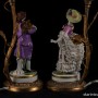 Настольные лампы, Пара в сиреневых костюмах, Muller & Co, Германия, 1907-52 гг