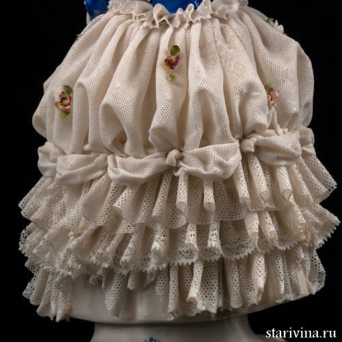 Пара в синих костюмах, кружевная, Германия, Ackermann & Fritze, Германия, 1908-51 гг