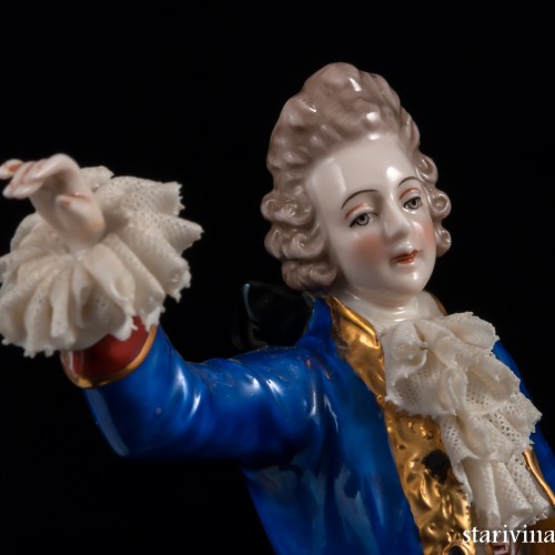 Пара в синих костюмах, кружевная, Германия, Ackermann & Fritze, Германия, 1908-51 гг