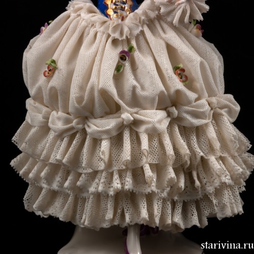 Пара в синих костюмах, кружевная, Германия, Ackermann & Fritze, Германия, 1908-51 гг