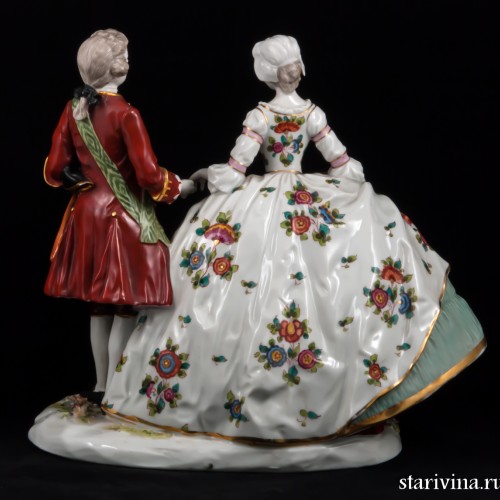 Пара в костюмах 18 века, Ernst Bohne Sohne, Германия, нач. 20 в