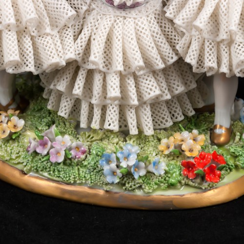 Три девочки, кружевницы, Sitzendorf, Германия