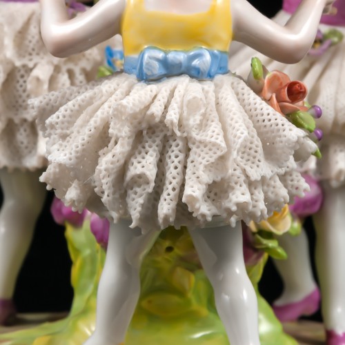 Три девочки, кружевницы, Muller & Co, Германия, 1907-52 гг