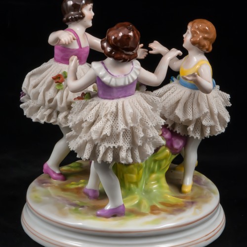 Три девочки, кружевницы, Muller & Co, Германия, 1907-52 гг