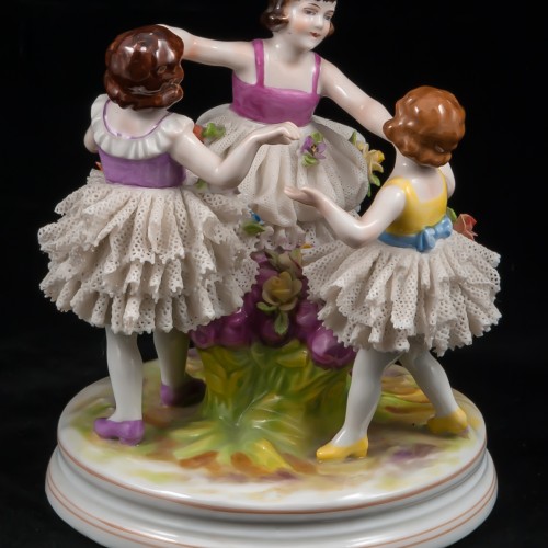 Три девочки, кружевницы, Muller & Co, Германия, 1907-52 гг