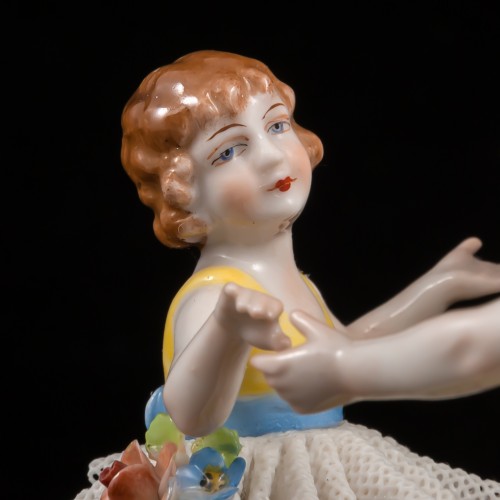 Три девочки, кружевницы, Muller & Co, Германия, 1907-52 гг