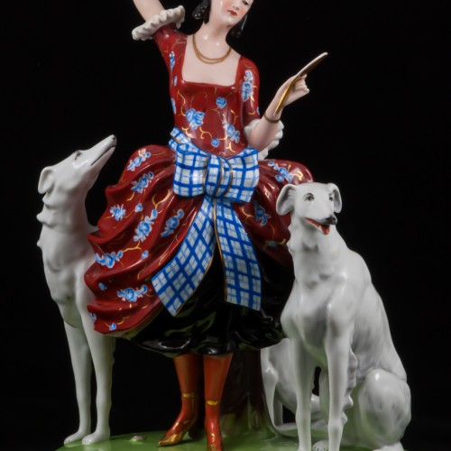 Дама с собаками, Fraureuth, Германия, до 1926 г
