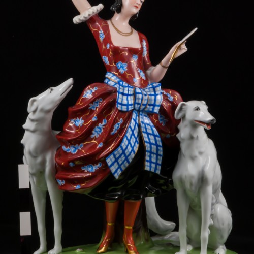 Дама с собаками, Fraureuth, Германия, до 1926 г