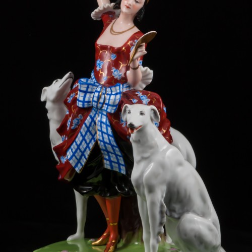 Дама с собаками, Fraureuth, Германия, до 1926 г