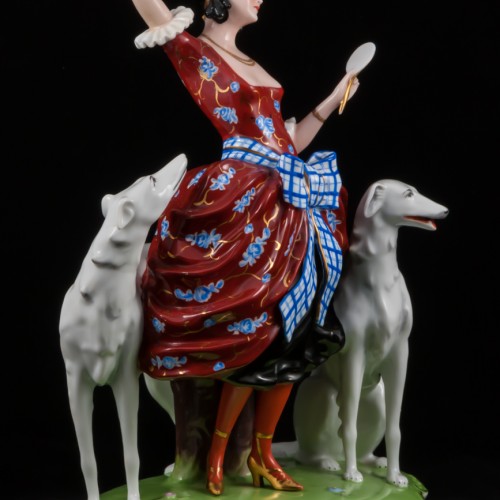 Дама с собаками, Fraureuth, Германия, до 1926 г