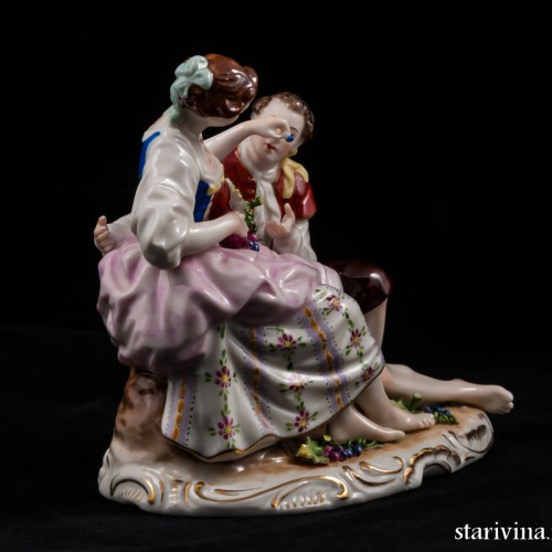 Романтическая пара с виноградом, Rudolf Kammer, Volkstedt, Германия, 1961-90 гг