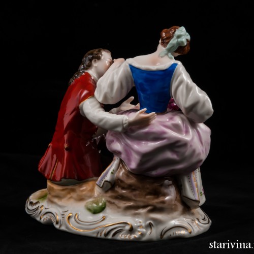 Романтическая пара с виноградом, Rudolf Kammer, Volkstedt, Германия, 1961-90 гг