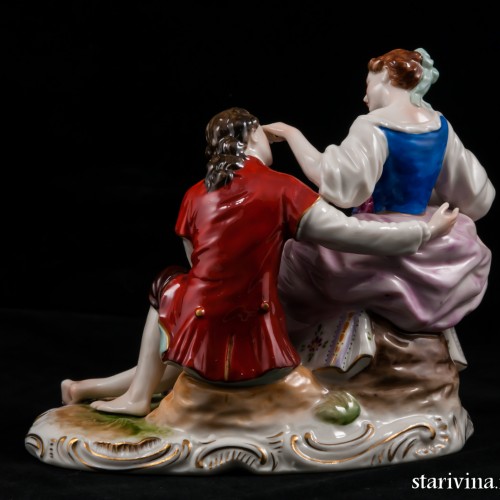 Романтическая пара с виноградом, Rudolf Kammer, Volkstedt, Германия, 1961-90 гг