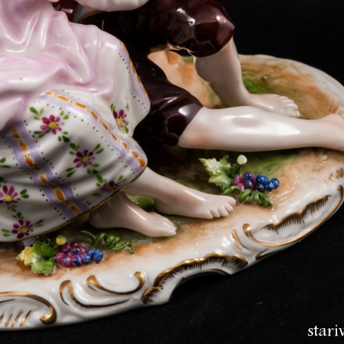 Романтическая пара с виноградом, Rudolf Kammer, Volkstedt, Германия, 1961-90 гг