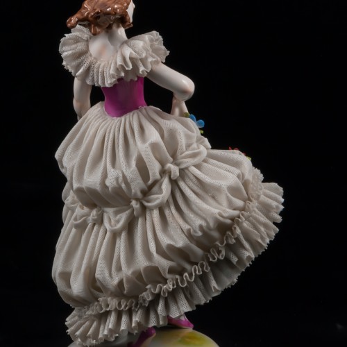 Девушка с распущенными волосами, кружевная, Muller & Co, Германия, 1907-49 гг