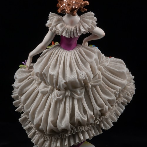 Девушка с распущенными волосами, кружевная, Muller & Co, Германия, 1907-49 гг