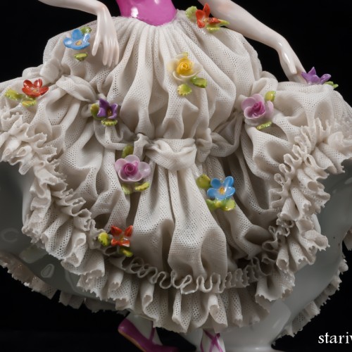 Девушка с распущенными волосами, кружевная, Muller & Co, Германия, 1907-49 гг