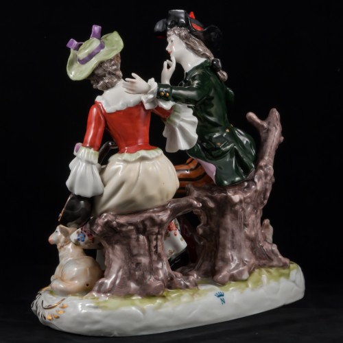 Пара с собакой и овечкой, Ernst Bohne Sohne, Германия, 1901-37 гг