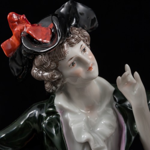 Пара с собакой и овечкой, Ernst Bohne Sohne, Германия, 1901-37 гг