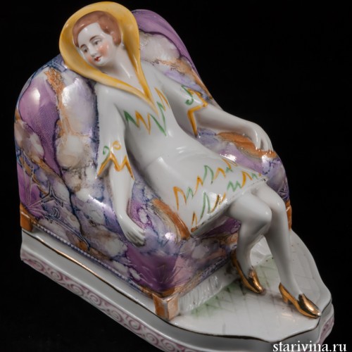 Девушка отдыхающая на кресле, Unger, Schneider & Cie, Германия, 1920-30 гг