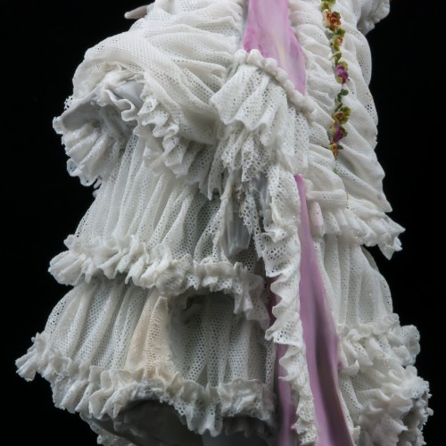 Дама с розовым шарфом, кружевная, Volkstedt, Германия, 1915-34 гг