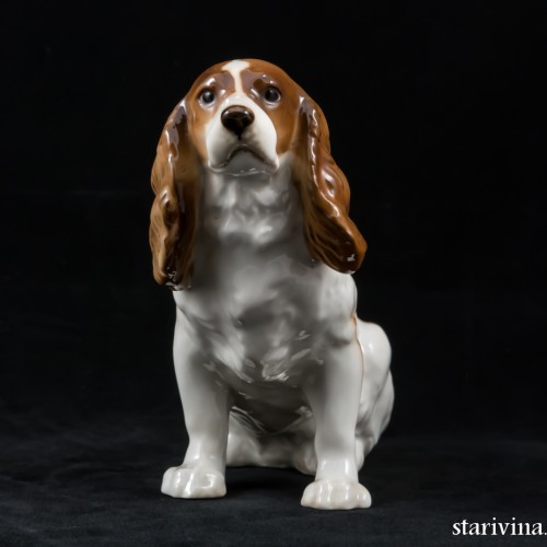 Сидящий спаниель, Hutschenreuther, Германия, 1938-55 гг