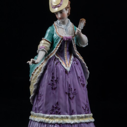 Дама с веером в сиреневом платье (мадам де Сталь), Германия, 1950-60 гг