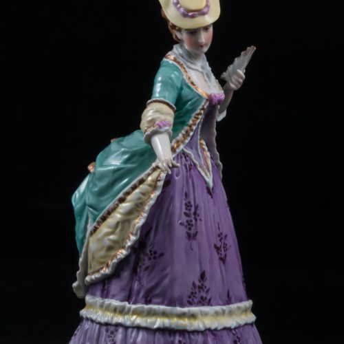 Дама с веером в сиреневом платье (мадам де Сталь), Германия, 1950-60 гг