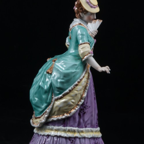 Дама с веером в сиреневом платье (мадам де Сталь), Германия, 1950-60 гг