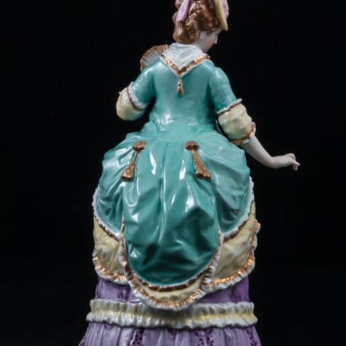 Дама с веером в сиреневом платье (мадам де Сталь), Германия, 1950-60 гг