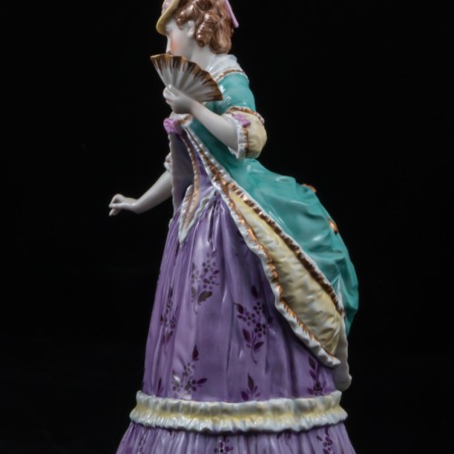 Дама с веером в сиреневом платье (мадам де Сталь), Германия, 1950-60 гг