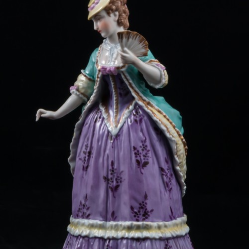 Дама с веером в сиреневом платье (мадам де Сталь), Германия, 1950-60 гг