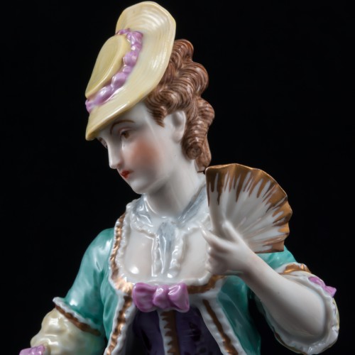 Дама с веером в сиреневом платье (мадам де Сталь), Германия, 1950-60 гг