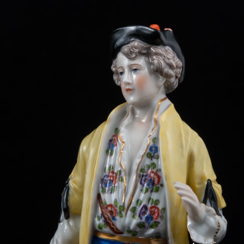 Пара в желтых костюмах с собакой и овечкой, Goebel, Германия, 1935-37 гг