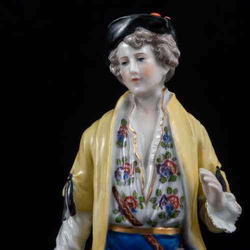 Пара в желтых костюмах с собакой и овечкой, Goebel, Германия, 1935-37 гг