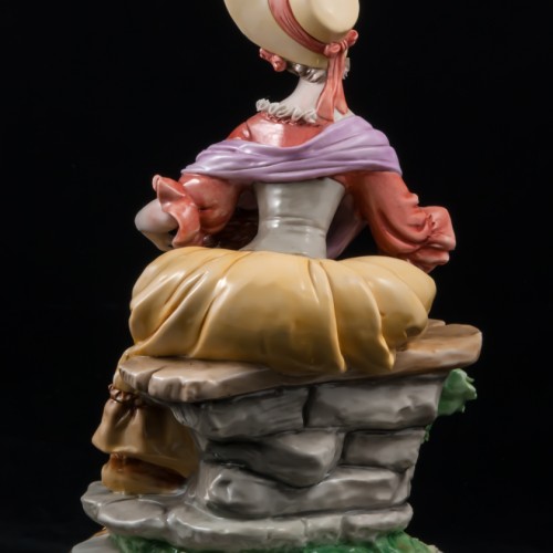 Сидящая дама с корзиной цветов, Bruno Merli, Италия