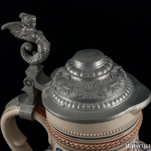 Старинный пивной кувшин 2л, Германия, 1900 гг