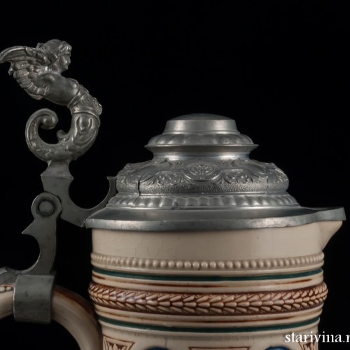 Старинный пивной кувшин 2л, Германия, 1900 гг